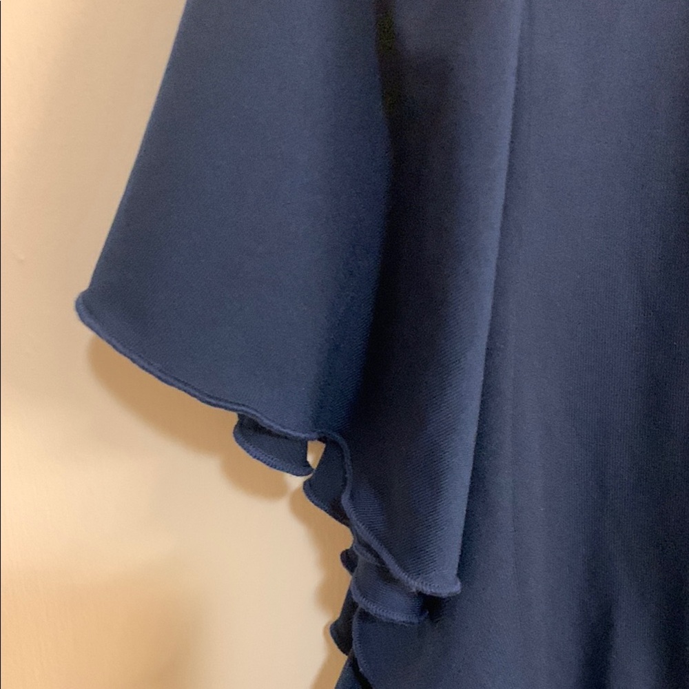 Blue Ruched Ruffled Blouse in size XL - Picture 5 of 8